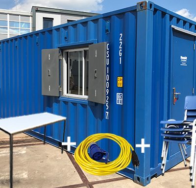 20ft combi-container met toebehoren